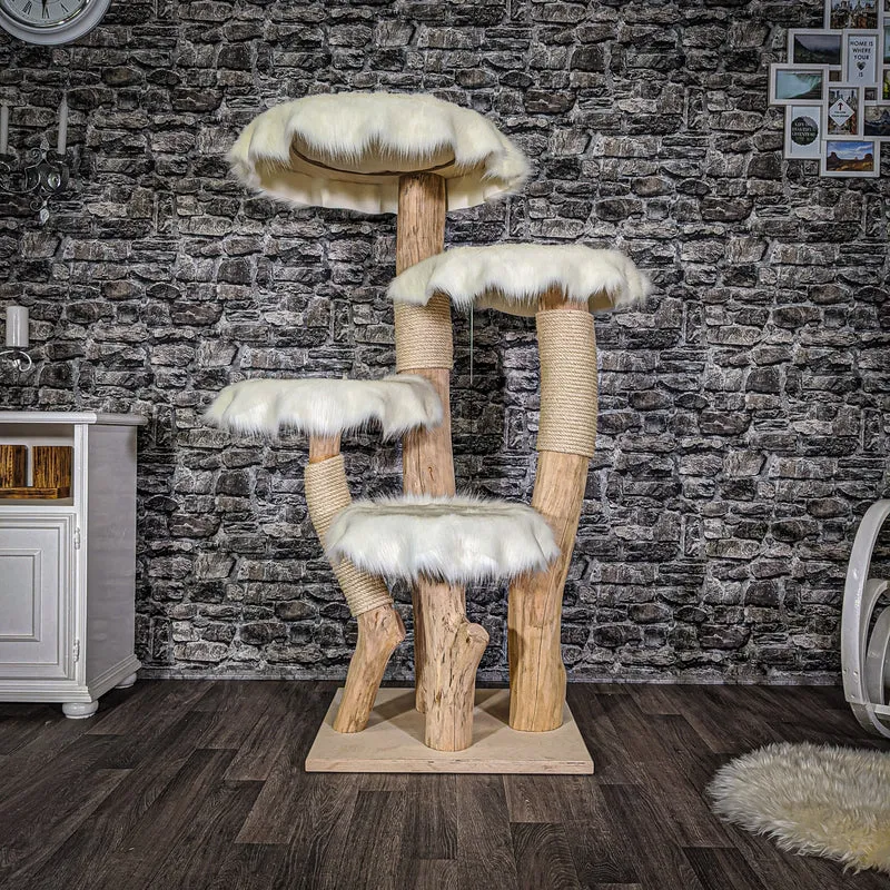 Naturkratzbaum 2035 Kratzbaum Natur Holz Design 145 cm hoch