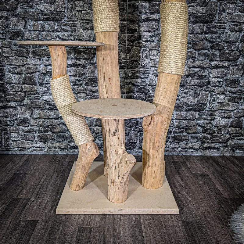 Naturkratzbaum 2035 Kratzbaum Natur Holz Design 145 cm hoch