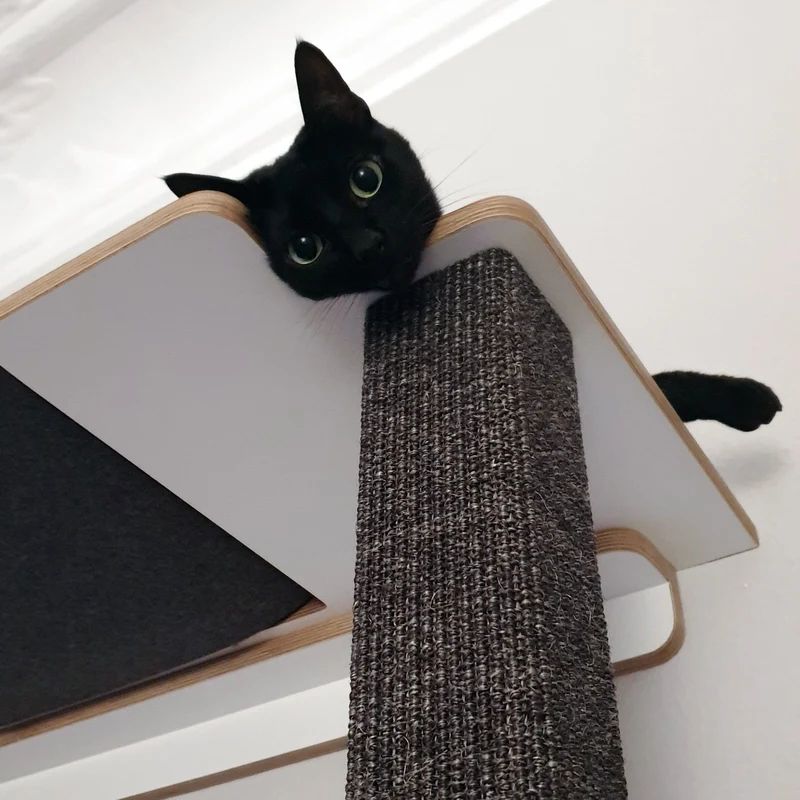 Cliffhänger | KLETTER-KRATZSTAMM mit HÄNGEMATTE aus Sisal für Katzen - Kratzsäule 118cm, 148cm