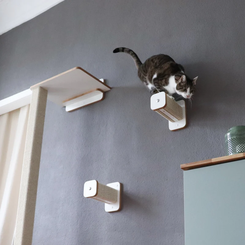 Vollpfosten bodenständig | KLETTER-KRATZSTAMM aus Sisal für Katzen - Kratzsäule 78cm, 98cm, 118cm, 148cm