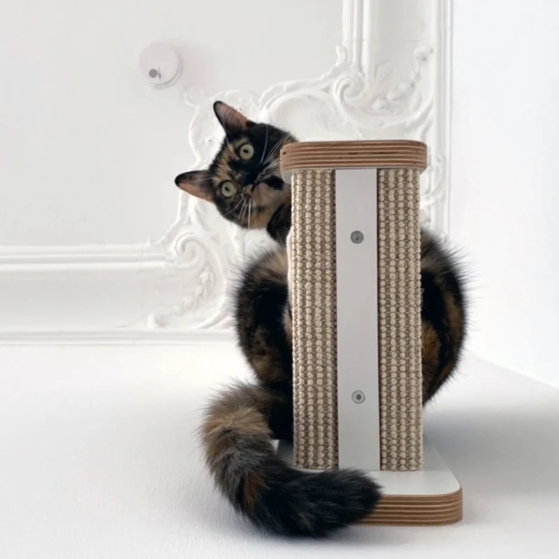 Stufentiger | HÜPFSTAMM für Katzen - Sisal Kletterstufe für die Wand - Kratzstamm 20cm