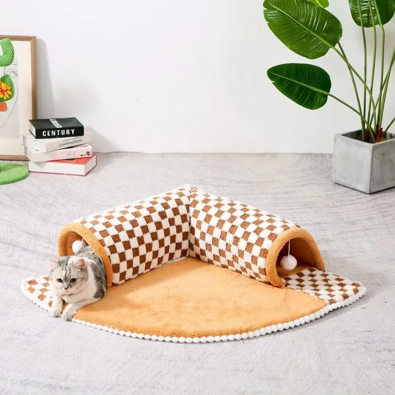 2 In 1 Pet Bed & Tunnel Cat Dog Toy