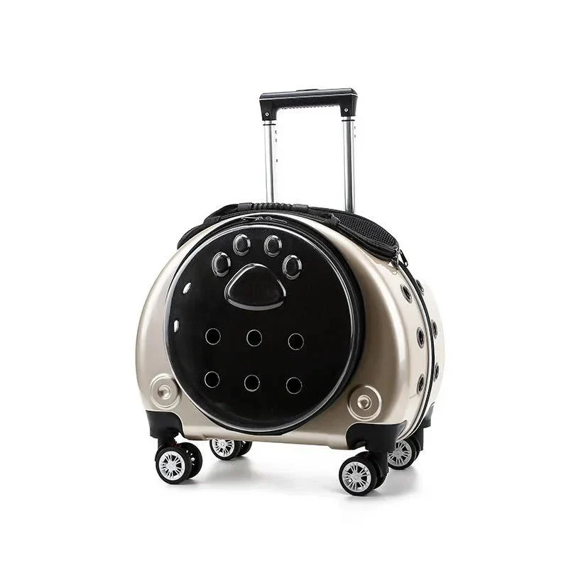 Transparent Pet Trolley Bag Backpack