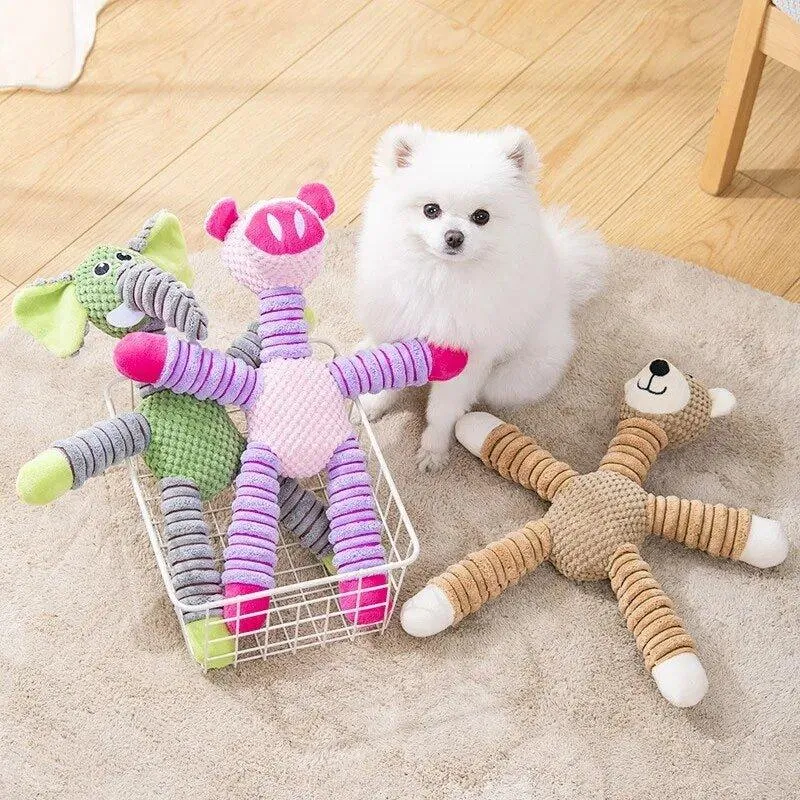 Bite Resistant Interactive Plush Dog Chew Toys