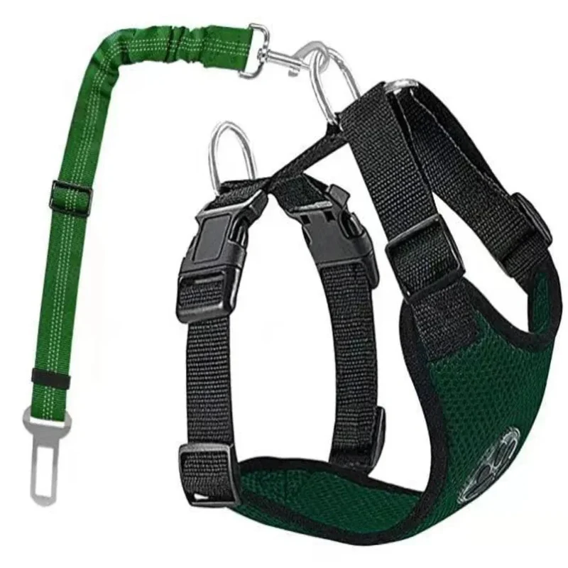 Adjustable Nylon Dog Pet Harness With Removable Rope Leash