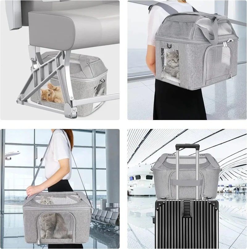 Breathable Transparent Carrier Backpack Handbag Shoulder Bag In One For Cats Dogs Pets