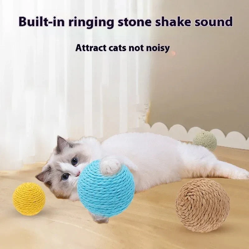 String Sisal Ball Self-Help Relieving Stuffy Funny Cat Toy