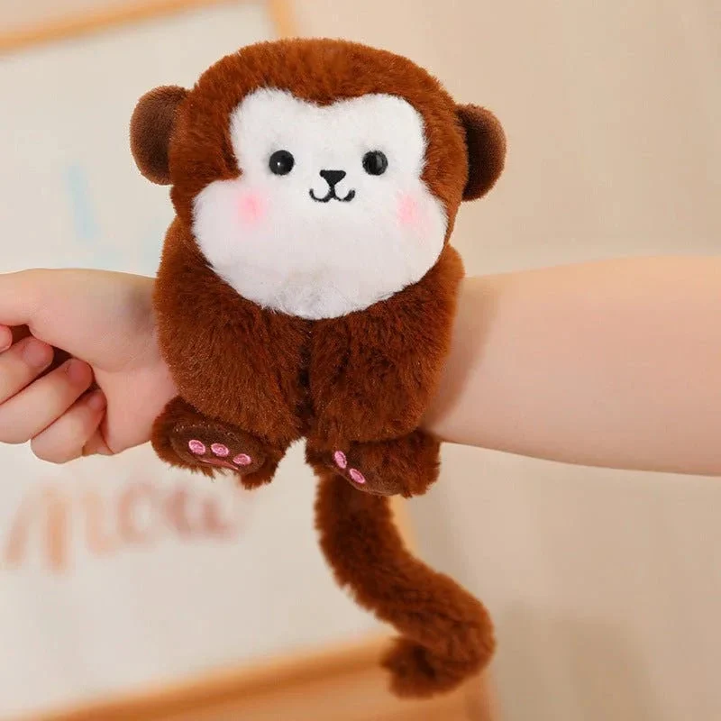 Cartoon Creative Snap Loop Wrist Attachable Plush Toys