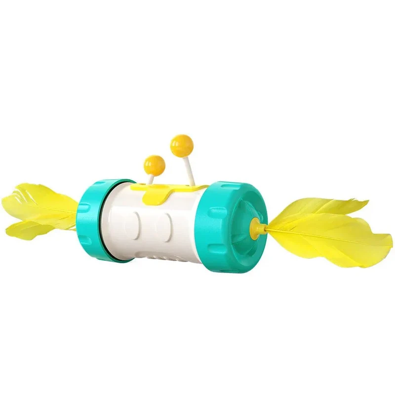 Funny Moving Chasing Training Feather Cat Kitten Toys