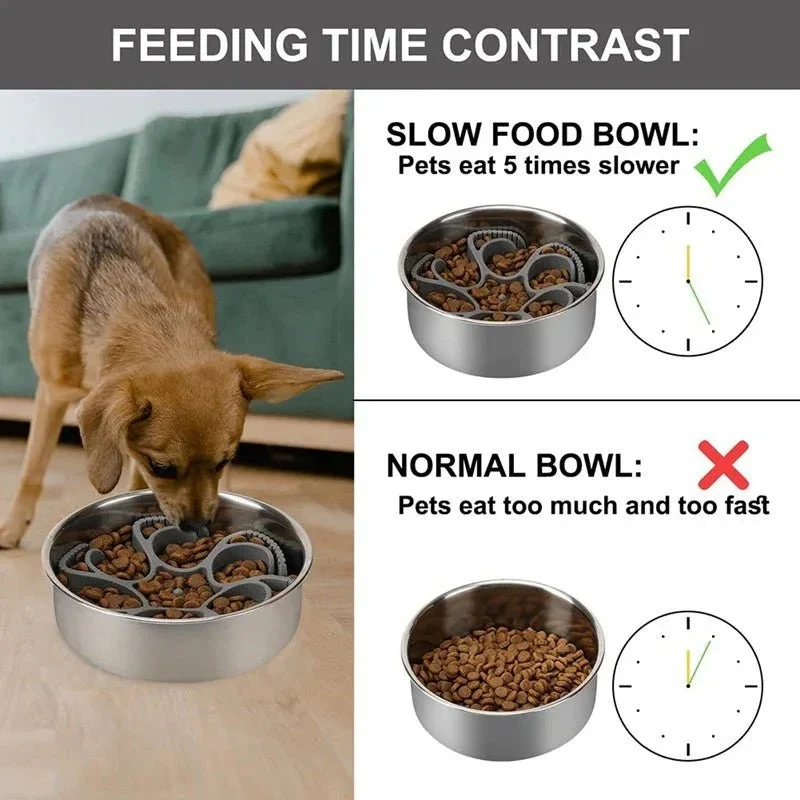Slow Feeding Silicone Pet Dog Bowls