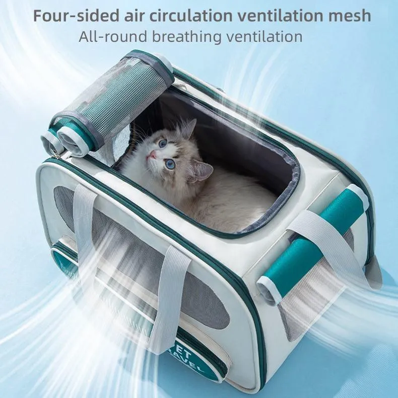 Collapsible Dog Cat Pet Carrier Airline Approved Shoulder Bag