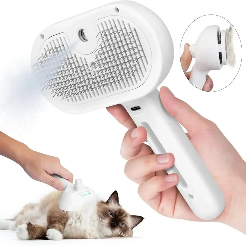 Pet Spray Hair Comb Pet Hair Remover Cleaning Brush Cats Grooming Dog Accessories Tool Water Mist Humidifier Comb