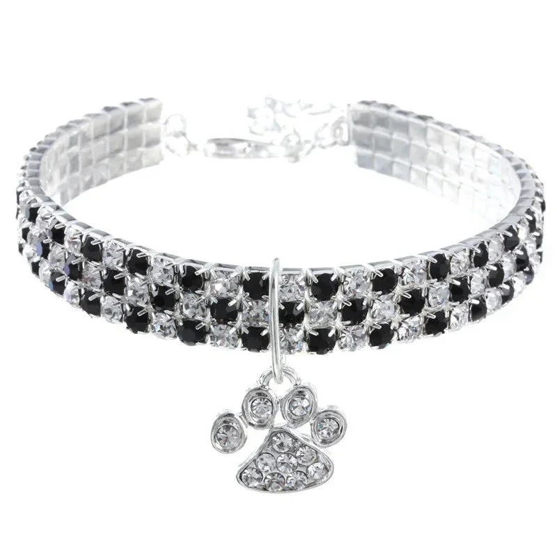 Pet Collar Necklace Jewelry With Diamonds For Cats And Dogs