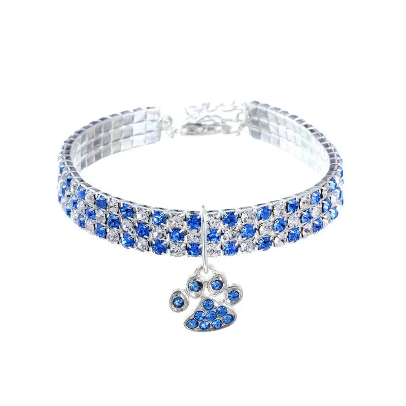 Pet Collar Necklace Jewelry With Diamonds For Cats And Dogs