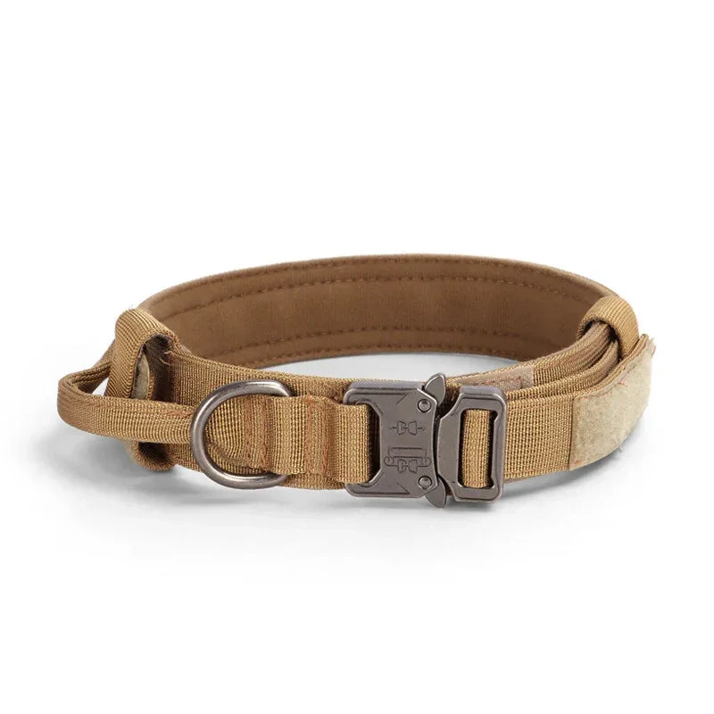 Tactical Adjustable Dog Collar Military German Shepherd Training Medium Large Pet Collar