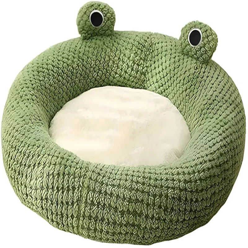 Cartoon Frog Shaped Cute Comfortable Cat Dog Pet Bed