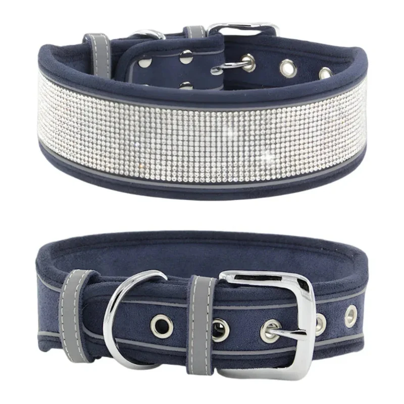 Suede Reflective Soft And Comfortable Dog Pet Collar