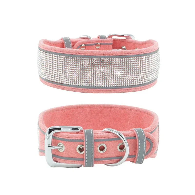 Suede Reflective Soft And Comfortable Dog Pet Collar