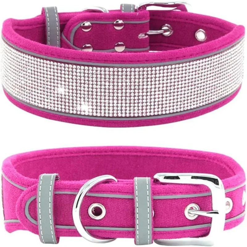 Suede Reflective Soft And Comfortable Dog Pet Collar