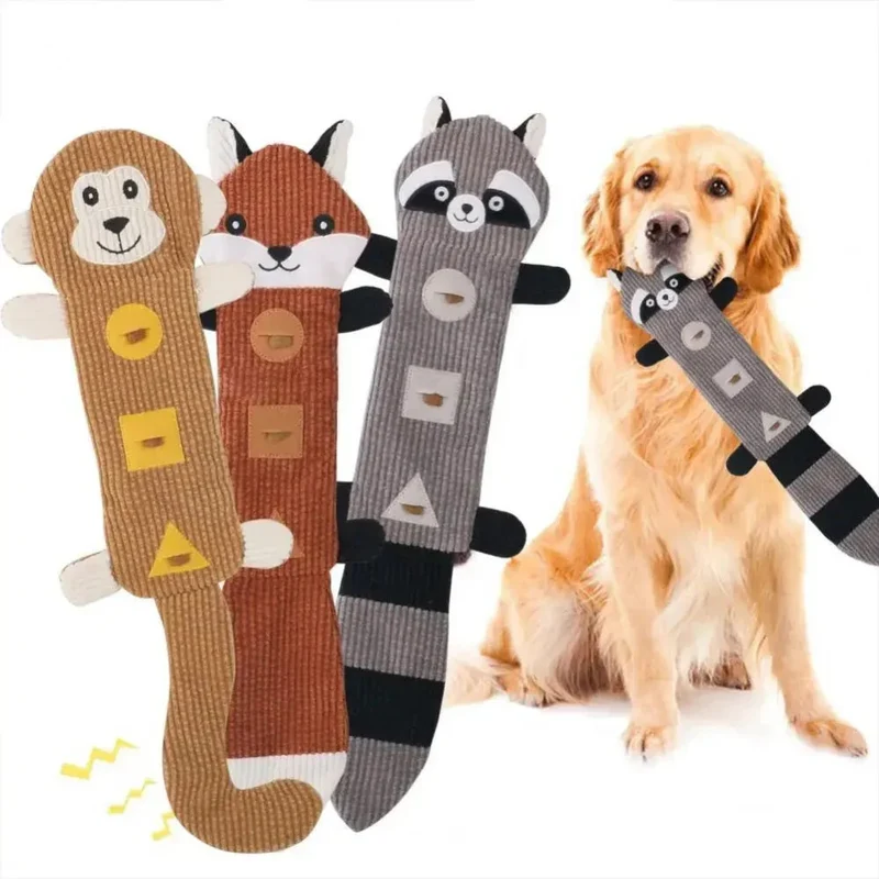 Durable Bite-Resistant Squeaky Grinding Teeth Food Treat Dispensing Pet Dog Chew Toy