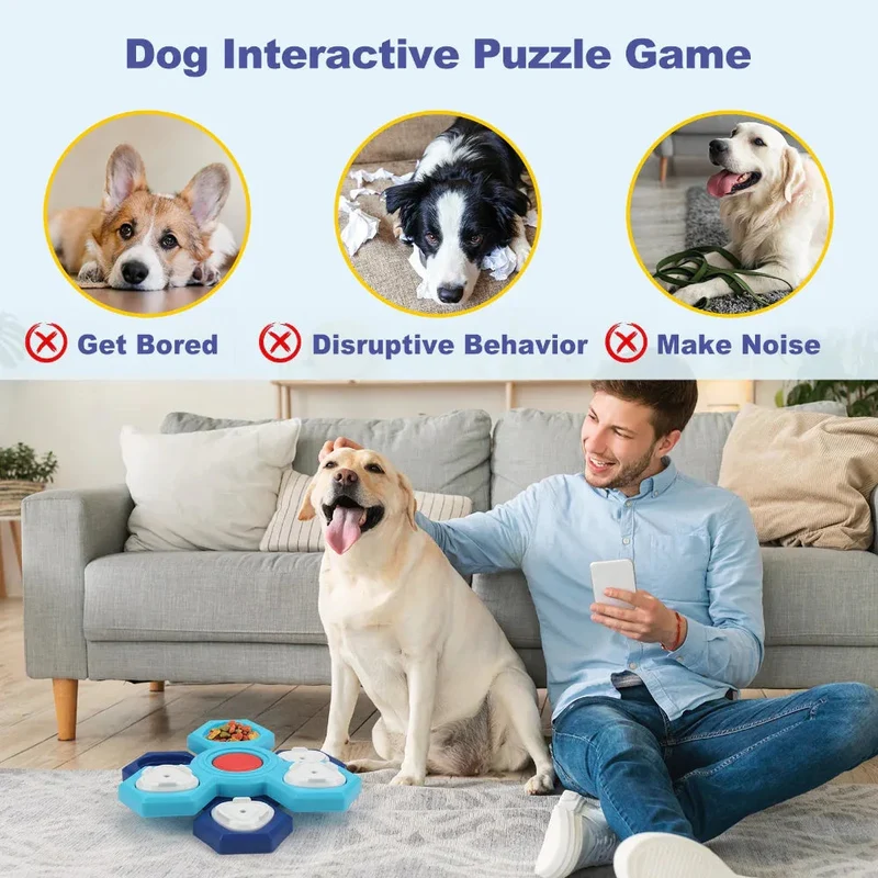 4 Layers Slow Feeder Puzzle Non-Slip Interactive Dog Pet Bowls