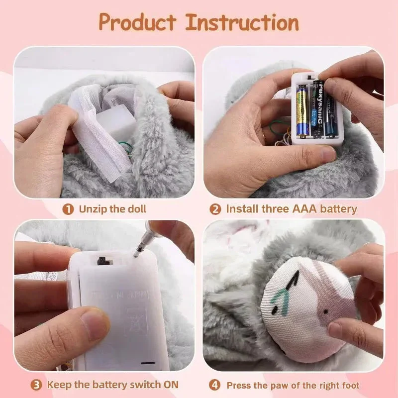 Soothing Breathing Rabbit Plush Toy