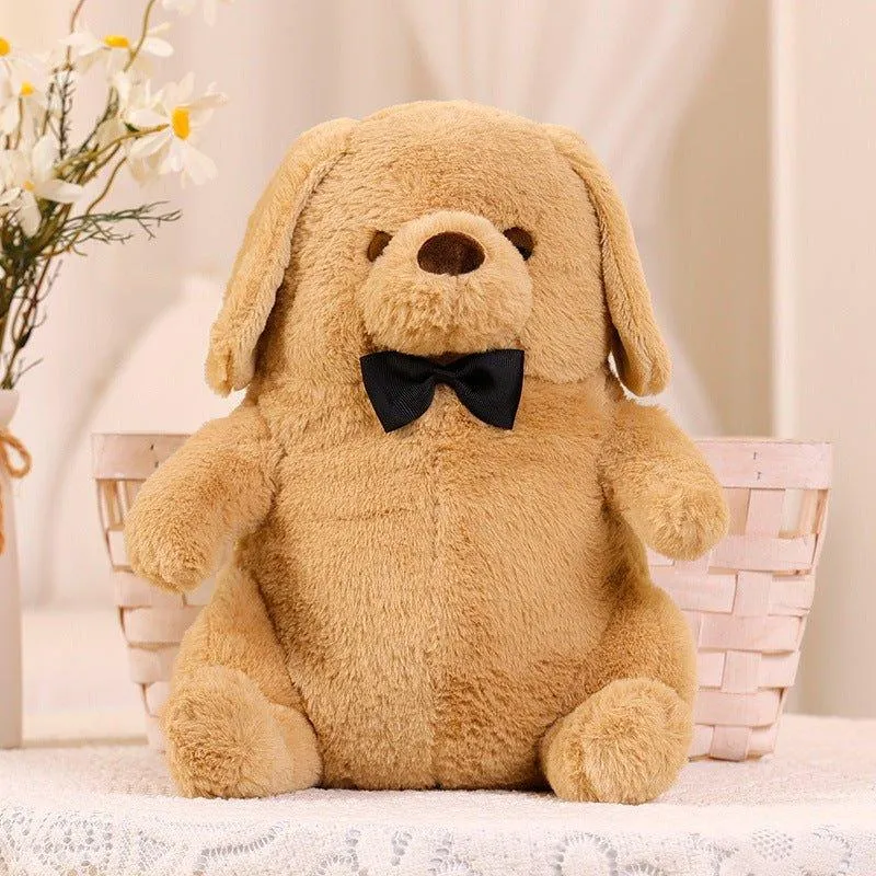 Cute Bow Tie Wearing Dog Plush Toys