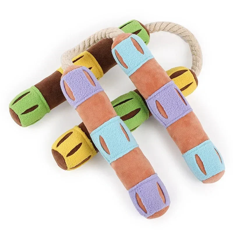 Interactive Pet Dog Feeding Chew Rope Toy