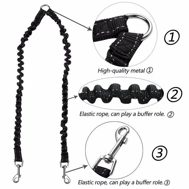 Double Nylon Pet Dog Leash